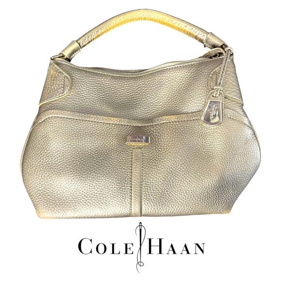 Cole Haan Satchel/Bag Gold Leather, Parties, Cocktails, Date, Events, OS - Picture 1 of 9